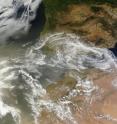 This image shows dust intrusion from the Sahara Desert.