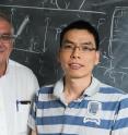 Rice University researchers Peter Wolynes, left, and Bin Zhang are working to formulate an energy-landscape theory for chromosomes. The theory could help scientists understand the genomic roots of gene regulation, DNA replication and cell differentiation.