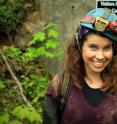 This is Jessica Oster at the entrance of a Tennessee cave that she has begun studying.