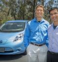Berkeley Lab researchers Jeff Greenblatt (left) and Samveg Saxena.
