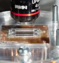 Experimental setup of the chip.