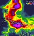 The highest rainfall totals during this five-day period were still found along the typhoon's path in the central Philippines where rainfall totals were now measured by IMERG at over 899 mm (35.4 inches). Heavy rain totaling over 771 mm (30.4 inches) fell over northeastern Luzon.